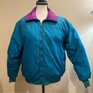 Vintage 90s Columbia Reversible Coat
Purple Teal Insulated Jacket Women's Sz L